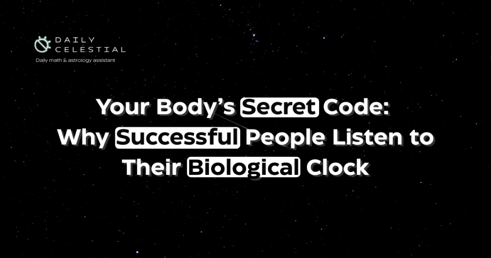 Your Body’s Secret Code: Why Successful People Listen to Their Biological Clock